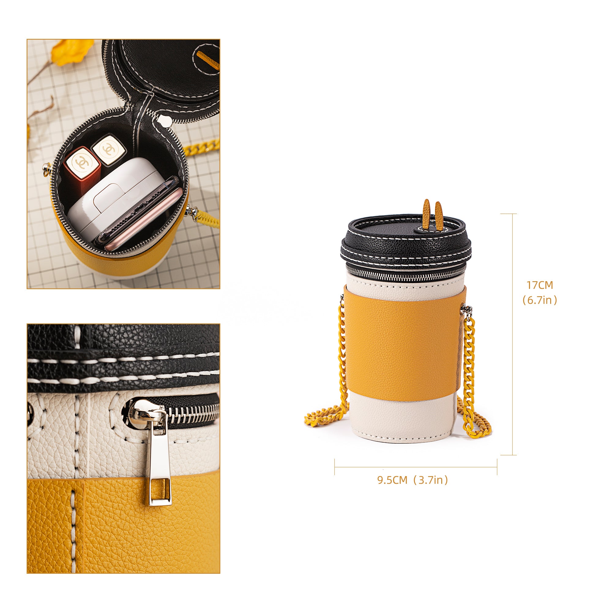 Creative Coffee Cup Leather Bag Kit