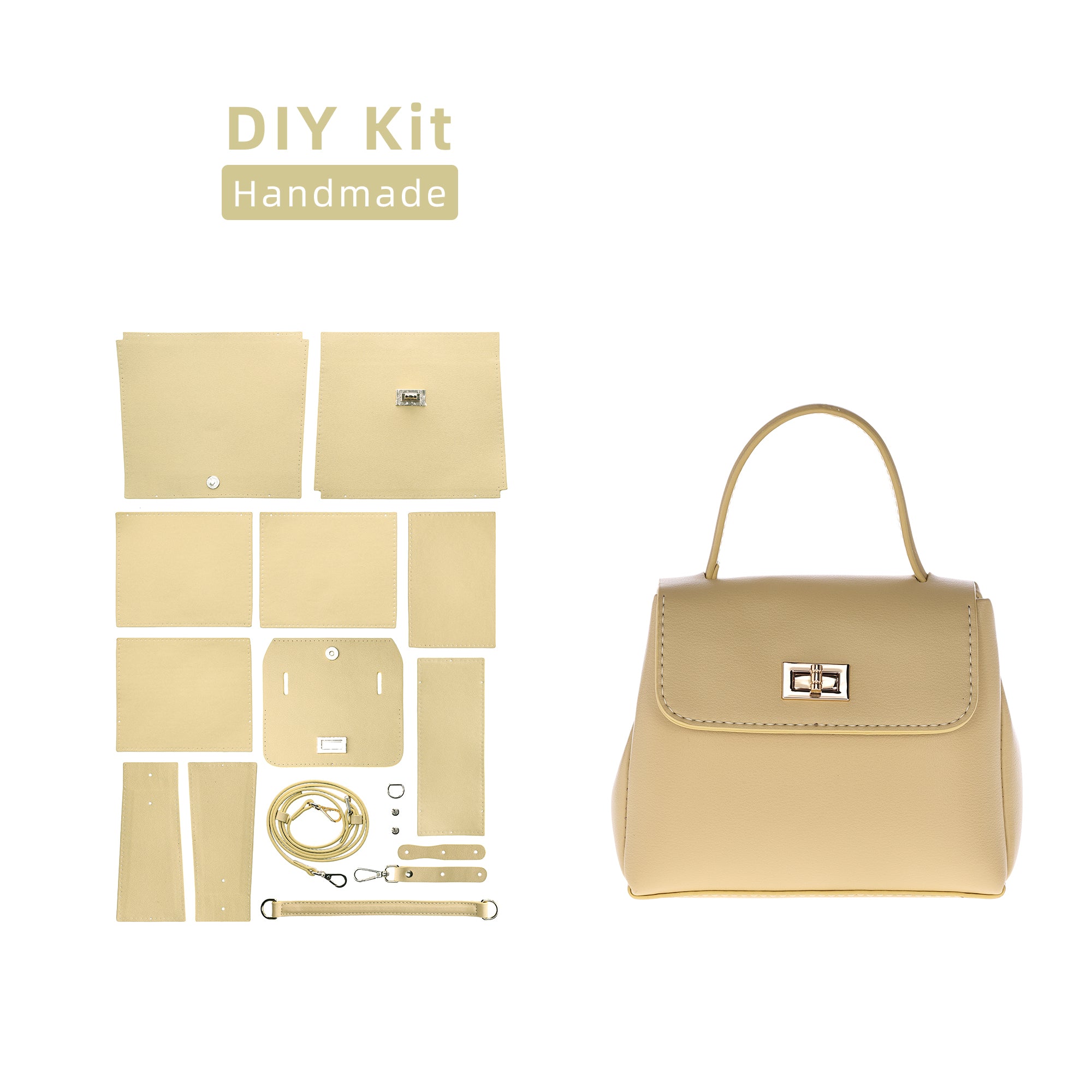 DIY Crossbody Bag Kit Soft Leather-Yellow
