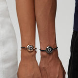 TOTWOO Smart Couple Bracelet Sun&Moon Milan Rope Series - Black&Gold