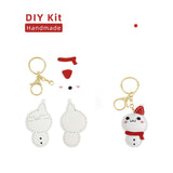 Christmas Little Snowman  Leather Keychain Kit