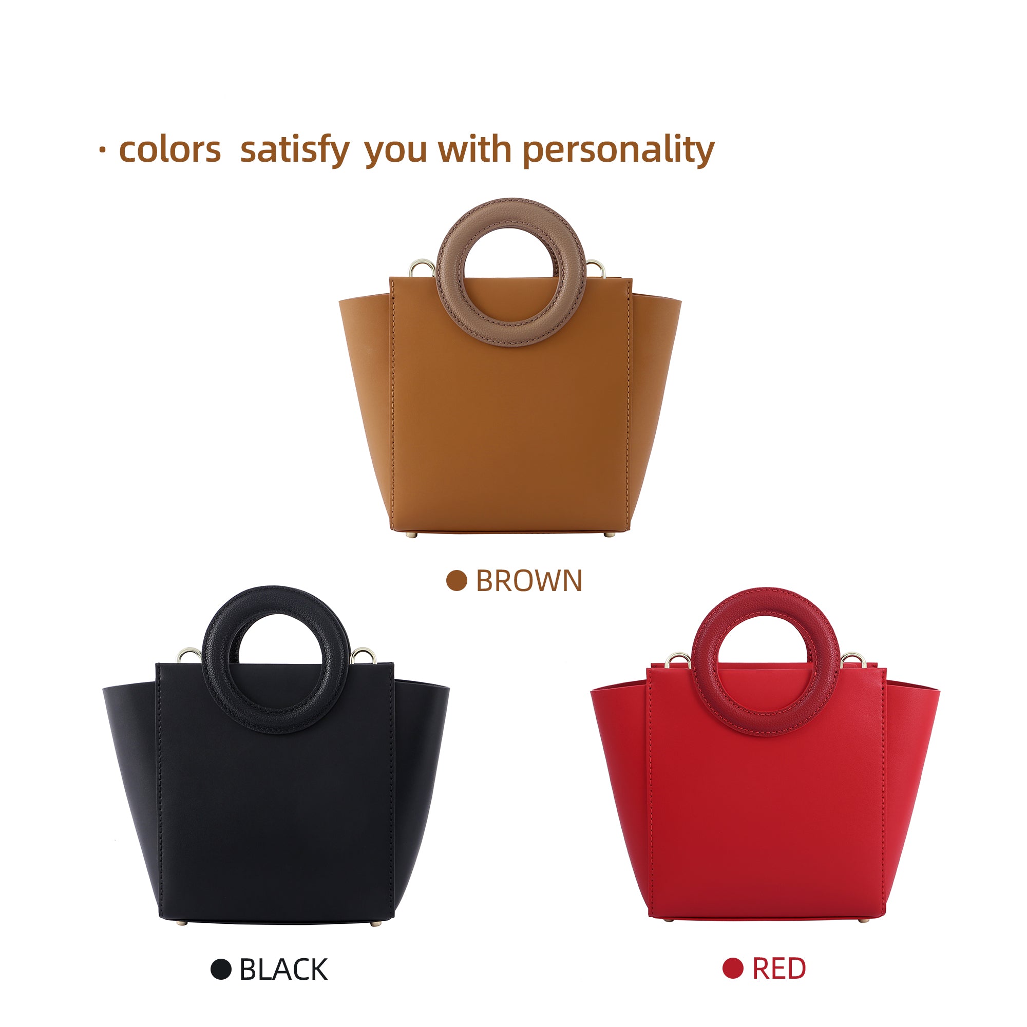 Simple Ring Bucket Leather Bag Kit