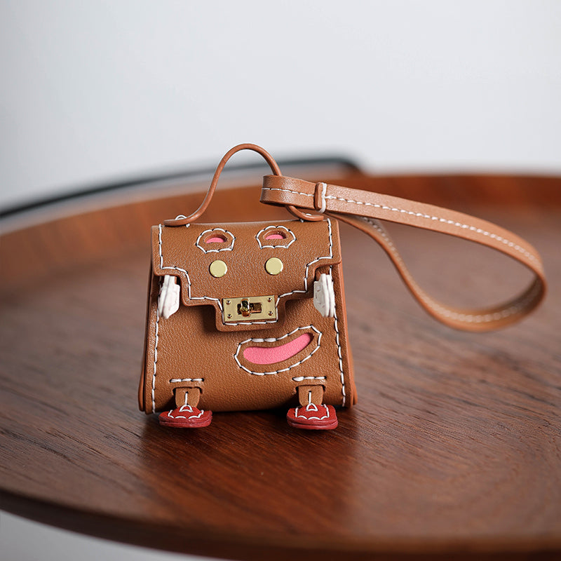 DIY Leather Earphone Cover Smiling Face