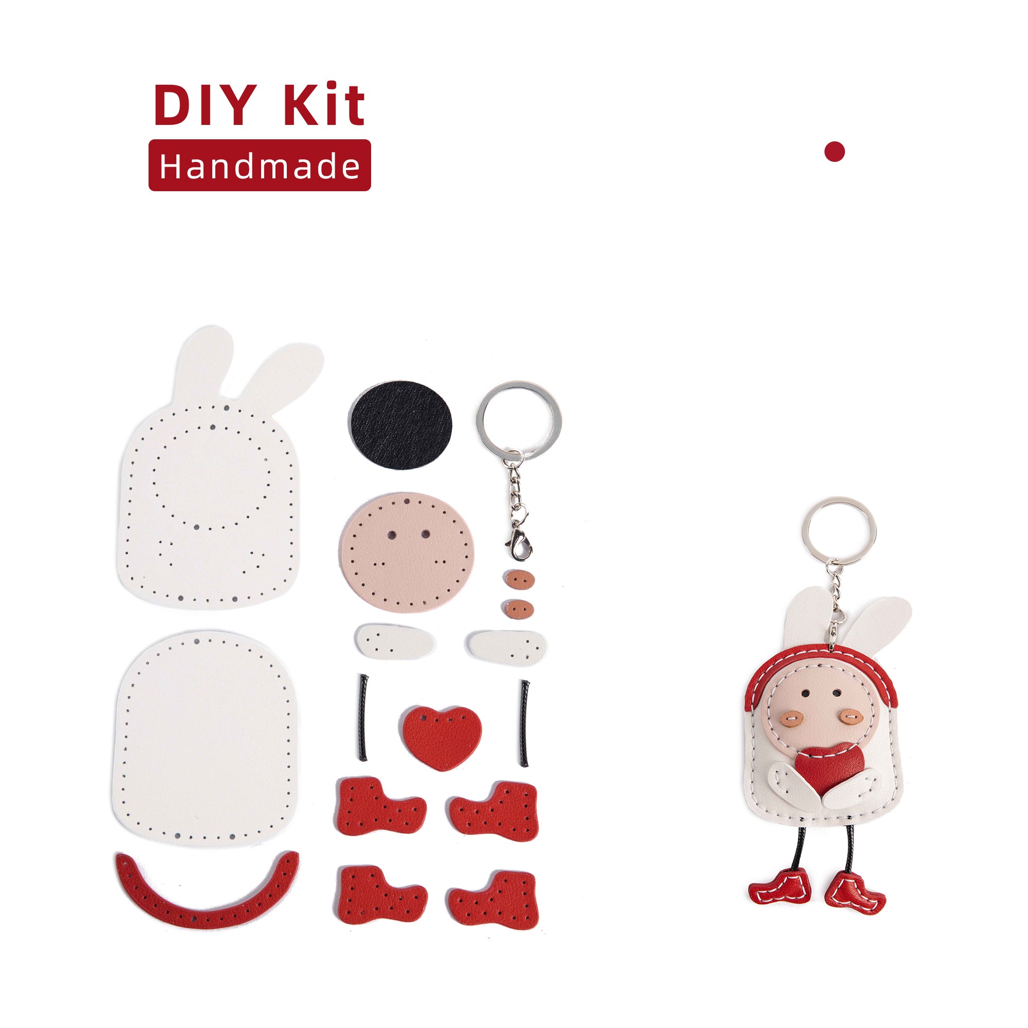 DIY Kits - Hugging rabbit Keychain