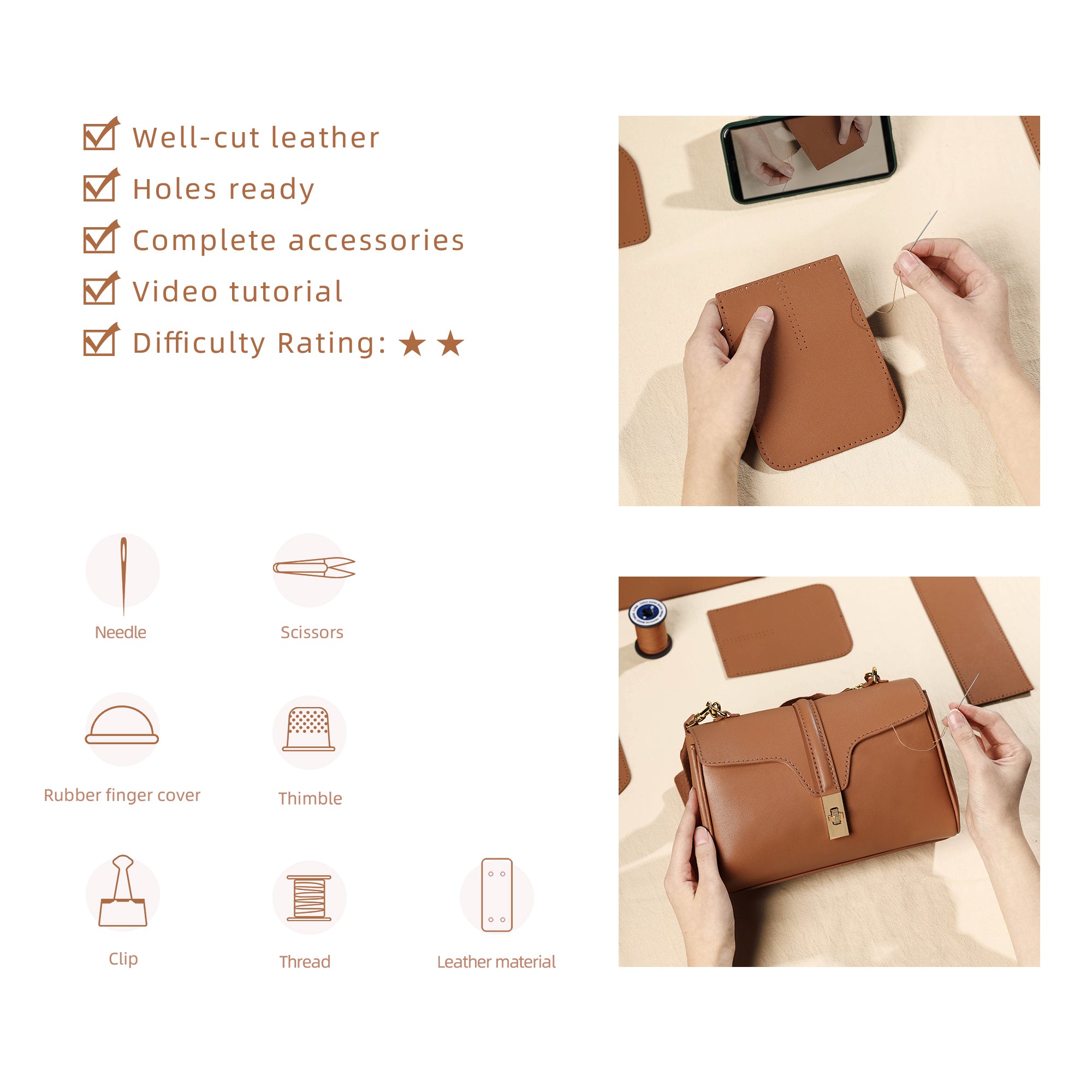 DIY Bag Kits - Soft Corssbody Bag-Small Size